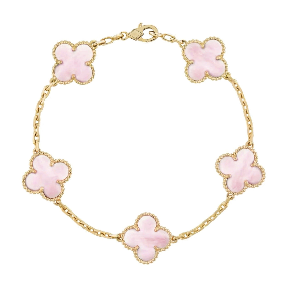 Rose doré | Bracelet trèfle à quatre feuilles