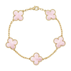 Rose doré | Bracelet trèfle à quatre feuilles