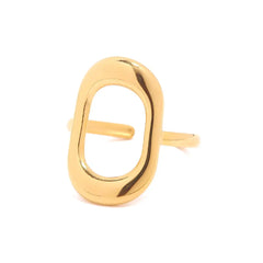 Uworld Geometric Jewelry 18K Gold Plated Stainless Steel Hollow Square Open Ring Trendy кольцо женское Party Gift Waterproof Olyssia